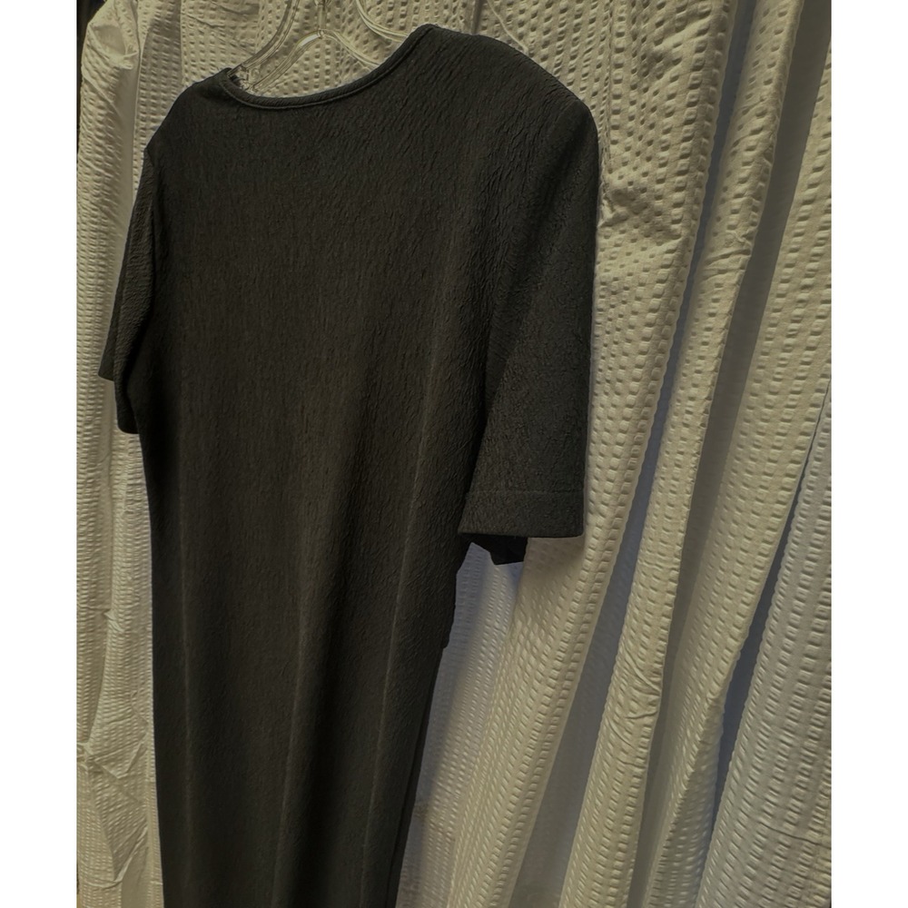 Vintage 90s Y2K Jillian Black Button Front Bodice Dress Sz14 USA Made Embroidery - Picture 12 of 13